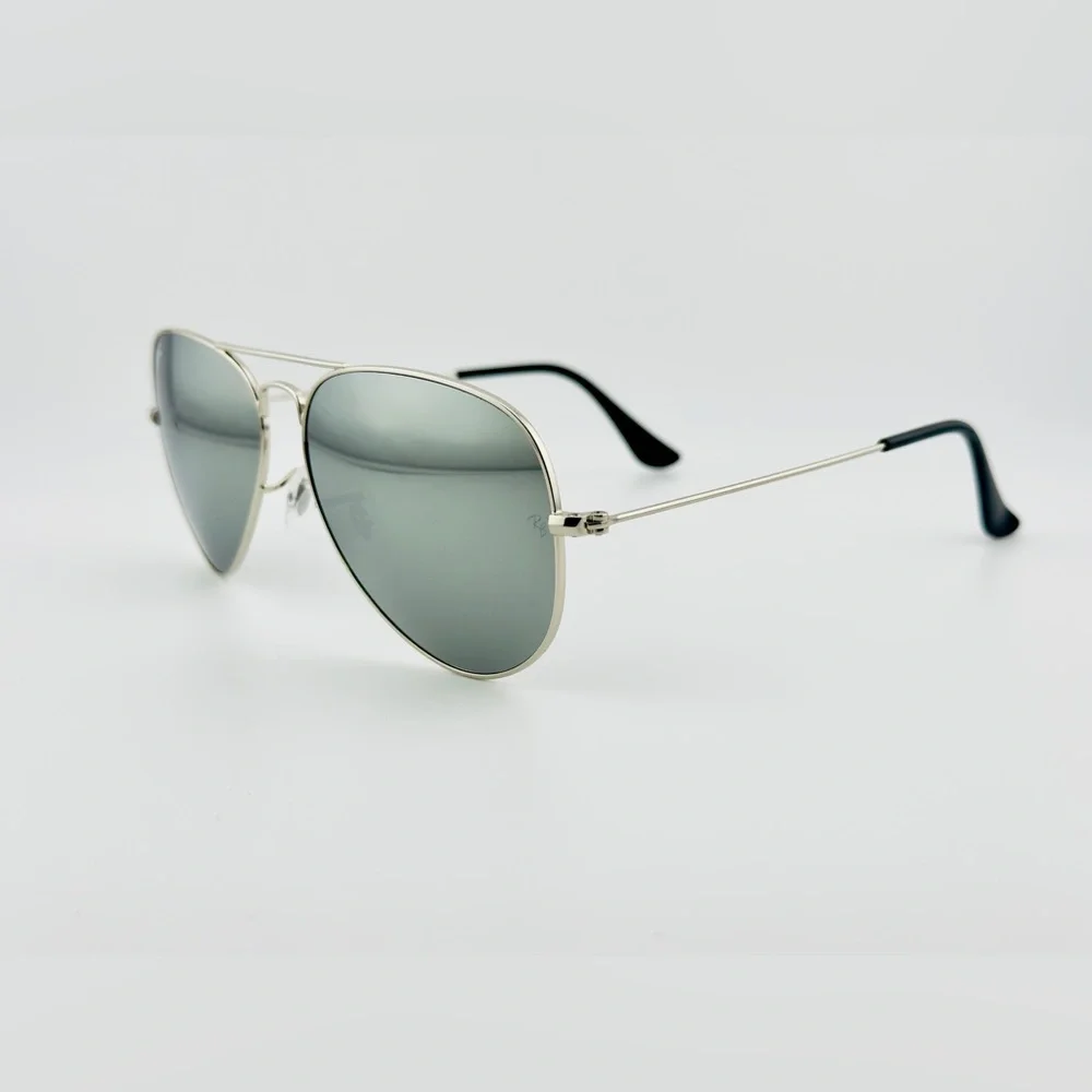 Ray-Ban Aviator Mirror Sunglasses RB3025 Silver Frame with Silver Mirror Lenses